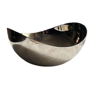 Lipper International Seascape Stainless Steel Small Wavy Bowl Mirror Finish